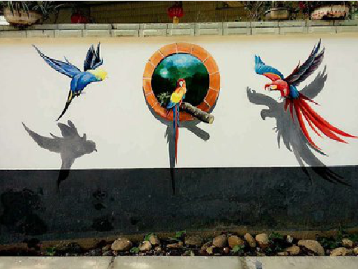 轵城视觉错位-3D墙绘设计