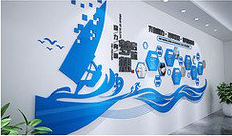 轵城海浪主题文化墙如何设计？