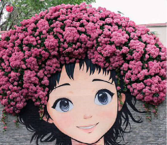 轵城墙体彩绘-网红墙打卡