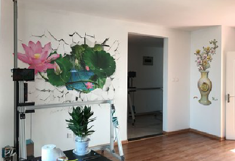 轵城墙体彩绘相比墙纸的优势。